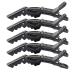 Yueci 5 pieces of hair clips color crocodile clamp Distributing clip hair salon long mouth clip hairdresser compartment clamps made of plastic professional "styling" hair clips for women