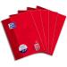 Oxford Quick-Plot A4 12 Colors Cardboard & College Block A4 Checked - 25 Pieces + 80 Sheets Red - 5-Pack Bundle for International Shipping - Buy Online on SooperMarket.com