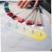 COOLHIYA 1 Set nail practice holder gradient rainbow nail stan training nail stands nail art organiser nail painting stand nail decor nail stands for nail art plastic Acrylic oval Yellow Blue 12.8x3.7cm - Buy Online on SooperMarket.com