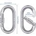 25kn/5600lbs Heavy Duty Screwgate Carabiner Clip for Climbing, Rigging, Ropes, Hammocks - O Shape (2 Pack) - Buy Online on SooperMarket.com