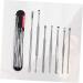 KALLORY 2 Sets 7pcs Stainless Steel Ear Cleaning Tool Set - Ear Care Nursing Spring Tool for Gentle Ear Cleaning - Cosmetic Silver - Pack of 2 - Buy Online on SooperMarket.com