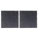 Lezevn 2Pcs Slate Reptile Basking Platform Tortoise Rock Plate Feeding Food Bowl Dish Feeding Slate Grinding Nail Landscape Habitat Decor