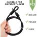 Buy Slope Cable Steel Cable with Eyelet - 1m Long 6mm Thick Black - 2 Pieces for Bicycle Trailer Security - Buy Online on SooperMarket.com