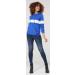 Happy Mama Women's Nursing Hoodie Breastfeeding Maternity - Royal Blue & White - Buy Online on SooperMarket.com