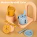 CHENGU Silicone Snack Cup | Spill Proof Food Container for Toddler Baby | Teether Straw & Spoon | 9 Ounce (Yellow) - Buy Online on SooperMarket.com