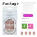 French Square Press on Fake Nails - 24Pcs Pink Gradient Full Cover Short Acrylic False Nails for Women and Girls - Buy Online on SooperMarket.com