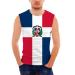 CHINEIN Mens Basic Solid Tank Top Jersey Casual Shirts Boys Dominican Republic Flag Small White