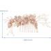 Minkissy Pearl Crystal Wedding Hair Comb - Pink Rhinestone Flower Bridal Hair Accessories - Buy Online on SooperMarket.com