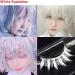 White False Eyelashes Halloween Colorful Eye Lashes Extension Tools Cosplay Makeup Natural Looking Masquerade Party Eyelashes Halloween Decorations Halloween Decor - Buy Online on SooperMarket.com