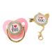 Bling dummy pacifier dummy pacifier set exquisites attractive gift prevents loss healthy pacifier i love you newborn party topic