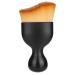 Foundation Makeup Brush Curving Wine Glass Shape Base Makeup Brush for Liquid Foundation (brown)