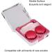 Acouto Square Contact Lens Case - Portable Marble Mirror Design for Nearsighted - Stylish Pink Color - Buy Online on SooperMarket.com