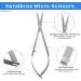 SANDBRSOS Cuticle Scissors Extra Fine Straight Professional Precise Pointed Tip Grooming kit for Eyebrow Eyelash Trim Nail and Dry Skin 12cm - Buy Online on SooperMarket.com