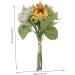 Zerodeko Flower Arrangement Supplies Vintage Small Mirror Round Decor for Home Bulldog Figurine Bridal Bouquets Small Rope Basket Round Wooden Wall Decor Boho Props Sunflower - Buy Online on SooperMarket.com