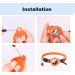 Mouyou Airtag Cat Neck Band - Soft Nylon Reflective Collar with Bell & Safety Clasp Adjustable 22-34cm Orange - Track Your Cat with Airtag Holder - Buy Online on SooperMarket.com