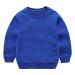 Taigood Kids Jumper for Boys Cotton Sweatshirt Long Sleeve T Shirts Pullover Autumn Winter Age 1-7 Years 5-6 Years Blue