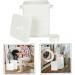 FOYTOKI Box Dispenser Lidded Storage Bin Laundry Dispenser Refillable Containers Iron White 1 count (Pack of 1) White - Buy Online on SooperMarket.com