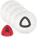 4 Pack Spin Mop Replacement Head with 1 Rotating Mop Base Compatible with O Cedar Mop Replace Head,EasyWring Mop Refills 100% Microfiber Mop Refill, Deep Cleaning Machine Washable and Easy to Replace For 1 Tank System