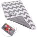 Nappy Changing Mat Foldable Diaper Pad Waterproof Travel Changing Mat with Gray Waves for Home Travel Outside(60 * 35 cm /23.62 * 13.77 in)