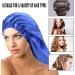 LadayPoa 2 Pcs Long Satin Sleep Cap for Women - Black+Blue | Silky Bonnet for Curly Hair Protection - Buy Online on SooperMarket.com