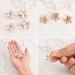 Xzeemo 12pcs Mini Flower Claw Clips Set - Non-Slip Hair Clips for Girls and Women - Ideal for Daily Wear, Parties, and Wedding Hairstyles - White - Buy Online on SooperMarket.com