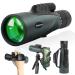 10-30x50 Monoculars for Adults High Powered, Monocular Telescope with Smartphone Adapter, HD Monocular for Bird Watching, Hunting and Camping