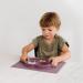 ezpz Happy Mat (Mauve) - Silicone Suction Plate for Toddlers & Preschoolers - Divided, Dishwasher Safe - 24+ months - Buy Online on SooperMarket.com