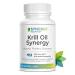 Synergy Holistics | Krill Oil Synergy - 100% Pure NKO Krill Oil Omega 3 - 2000mg per Serving with 6mg Added Astaxanthin - Supports Cardiovascular Health - Helps Reduce Osteoarthritis Pain & PMS Symptoms - EPA & DHA 90 Softgels