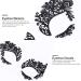 KALLORY 5 Pairs Temporary Lace Eye Tattoos for Halloween Party - Black - Buy Online on SooperMarket.com