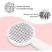 FuninCrea Self Cleaning Dog Grooming Brush - Stainless Steel Bristles for Pet Hair Removal and Massage - Pink - Buy Online on SooperMarket.com