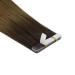 Youngsee Real Hair Tape Extensions - 60cm Darker Brown Ombre - 5pcs Virgin Skin Weft - #R3/8 - Buy Online on SooperMarket.com