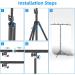 EMART T-Shape Portable Background Backdrop Stand Kit - 5ft Wide, 8.5ft Tall, Adjustable with 4 Spring Clamps - Buy Online on SooperMarket.com