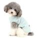 Zunea dog shirt for small dogs cats pets striped T-shirt for summer cool vest puppy basic tank top soft cotton chihuahua clothing for dogs green size L L (1 Pack)