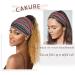 Cakure Boho Wide Headbands Set - Pack of 3 for Women and Girls | African Head Wraps, No Slip, Elastic Sweat Bands for Yoga Workout - Buy Online on SooperMarket.com