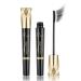 Mascara Black Volume and Length 4D Silk Fiber Lash Mascara Waterproof Mascara Voluminous Eyelashes,Dramatic Extension,Long Lasting Fiber Mascara Liquid Lash Extensions Mascara