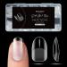 Modelones nail tips 500 pieces for nails Full cover nails Tips set nail tip kit for sticking nail art for nail studios starter DIY 10 sizes short squoval short squoval 500PCs half matte