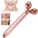 3D Roller Face Massager V Shaped Facial Rollers Face Slimming Tightening Tool Lifting Face Lines Remove Puffiness (Rose Gold) - Buy Online on SooperMarket.com