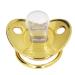Luxury Rhinestone Crown Baby Pacifier - Ergonomic Golden Design Soothing & Portable (Letter D) - Buy Online on SooperMarket.com