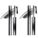 Hardcore Brushless Mascara Curling Mascara Set Waterproof Long-Lasting Non-Falling Non-Clumping Mascara Ultra-Slim Metallic Mascara for Charming Eye Makeup Black+black