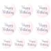 Cupcake Toppers 10 Pieces Acrylic Happy Birthday Cake Toppers Round Cake Decorations for Birthday Party Rose Gold