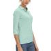 Women's Aqua Blue XL V Neck Golf Shirt | Moisture Wicking 3/4 Sleeve Polo for Fitness & Sports - Buy Online on SooperMarket.com