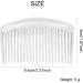 28 Pack Clear White Small Plastic Hair Side Comb With Long Teeth Hairpins Grips Barrettes Clamps Bows for Women Bridal Wedding Veil Decorative Headpiece Freach Twist Updo Bun Accessories - Buy Online on SooperMarket.com