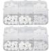 Nail Charms Nail Art Decorations 2 Boxes Nail Art Decorations Delicate Compact White Rose Camellia Nail Art Rhinestones for Girls - Buy Online on SooperMarket.com