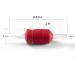 BEZTAT 25mm Ultra Premium Clear Disposable Tubes - 20 Pack with Red Soft Silicone Grip, 1 Inch Round Tip (5RT) - Buy Online on SooperMarket.com