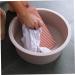 COOLHIYA Washboard 1 Set Wash Basin Laundry Cleaning Board Washing Basin Washing Clothes Board Dish Basin Baby Camping Bucket Pink 33.5x33.5cm - Buy Online on SooperMarket.com