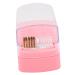 Nail Drill Bits Cleaning Brush Holder 30 Holes Space Saving Dust Proof Nail Drill Bit Holder for Nail Salon for Nail Technician (Roseate)