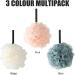 3Pcs Shower Puff Loofah Mesh Bath Sponge for Body Exfoliation - Men and Women - Buy Online on SooperMarket.com