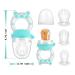 Baby Fruit Food Feeder Pacifier - Fresh Teething Teether Toy for 3-24 Months | 6 Pcs Silicone Pouches | Piggy Handle 2-Pack (Pink) - Buy Online on SooperMarket.com