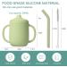 Silikong Silicone No Spill Straw Cups for Toddlers and Babies - 2 Pack (Green/Gray) | Dishwasher & Microwave Safe - Buy Online on SooperMarket.com