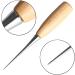 2PCS Alloy Steel Wood Handle Punching Tapered Awl Craft Cloth Scratch Awl Repair Tool for DIY Craft - Buy Online on SooperMarket.com